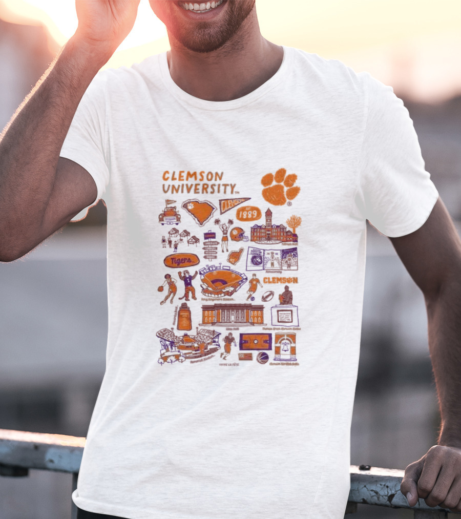 Toddler Vive La Fete White Clemson University Tigers 1899 Impressions T-Shirt