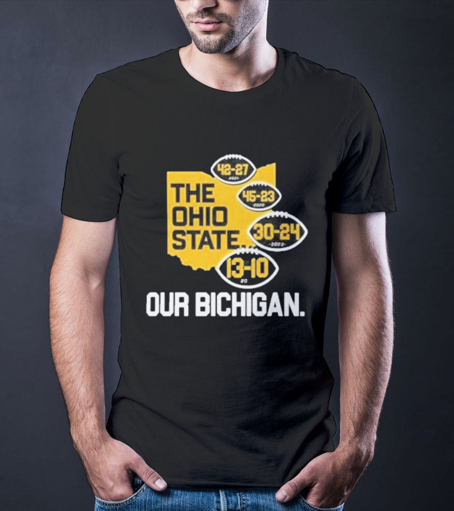 The Ohio State Our Bichigan 42-27 45-23 30-24 13-10 T-Shirt