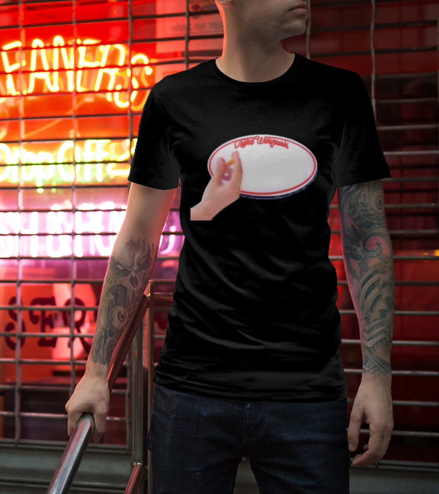 Trójkąt Warszawski White Plate With Hand And Cigarette T-Shirt