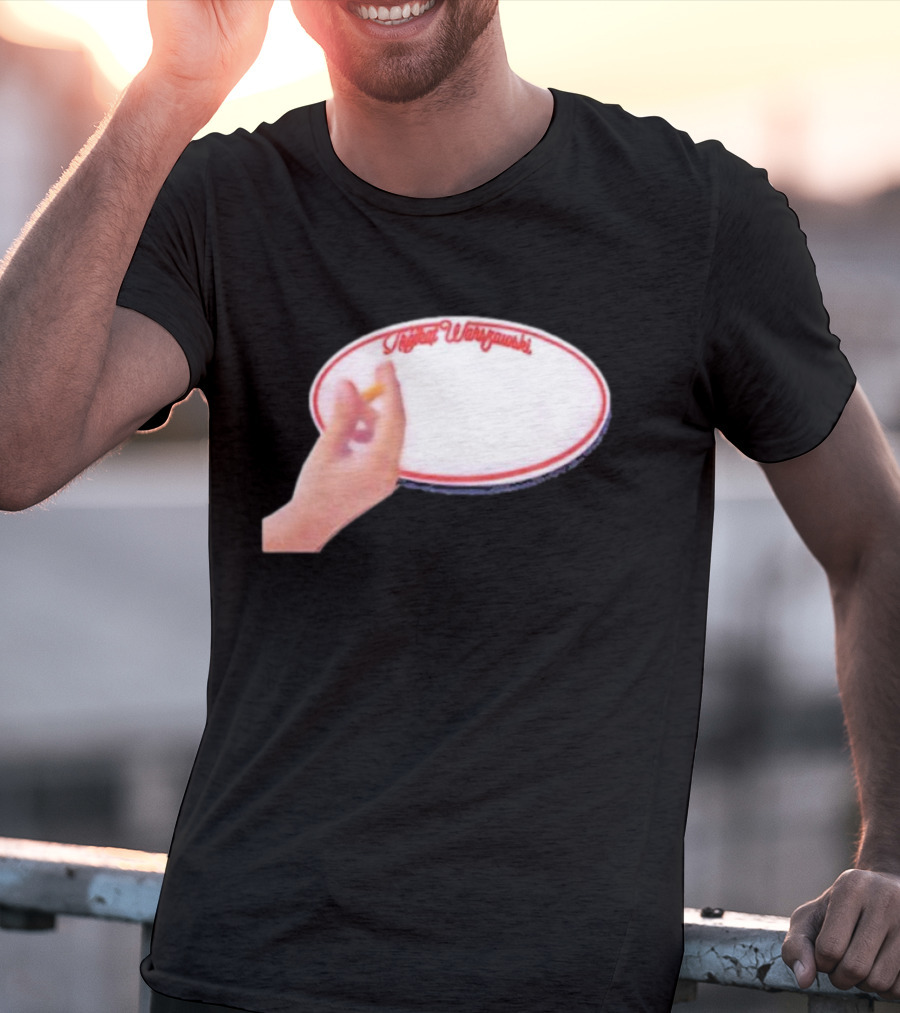 Trójkąt Warszawski White Plate With Hand And Cigarette T-Shirt