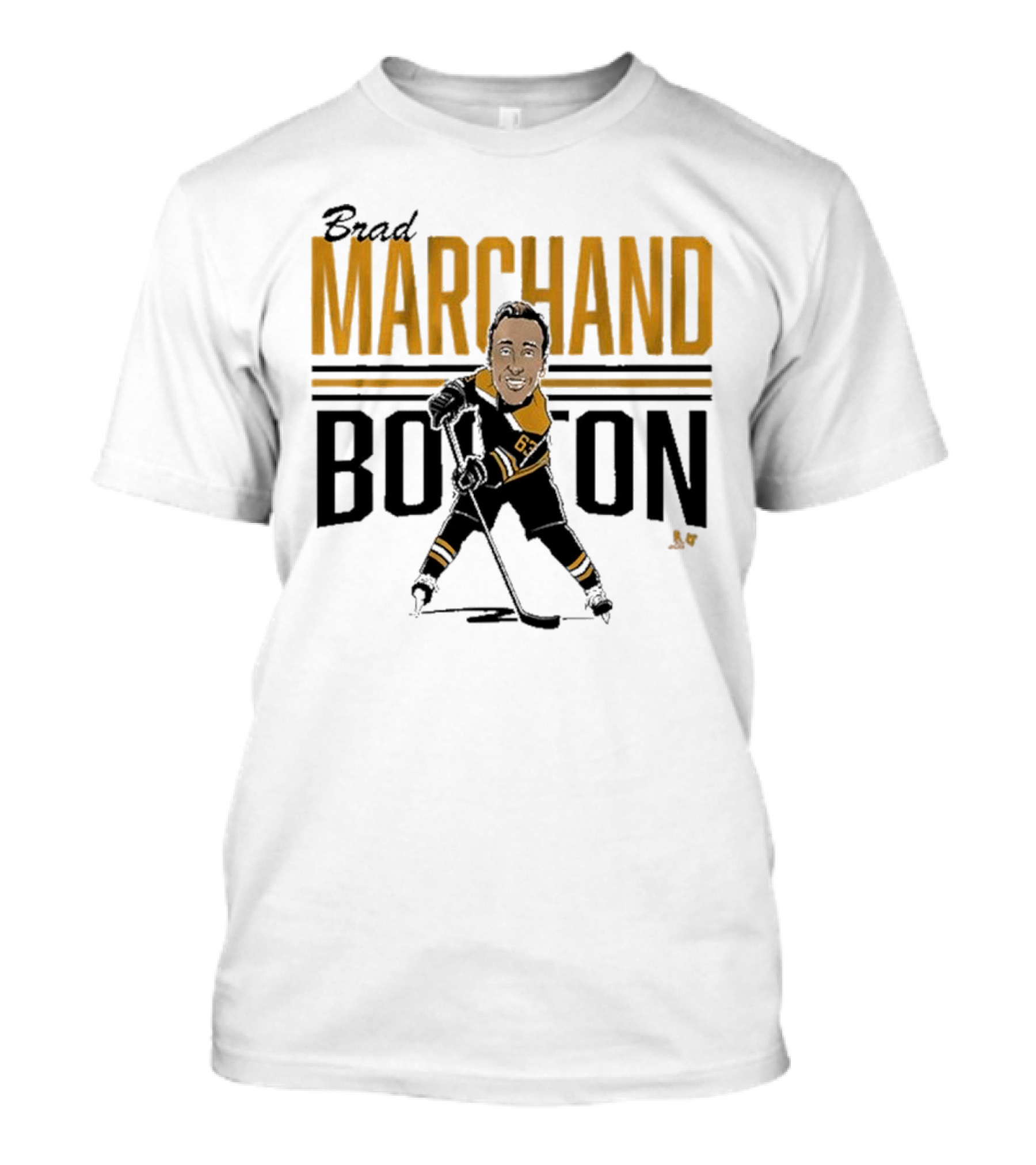 Brad Marchand Boston Center Ice Caricature T-Shirt