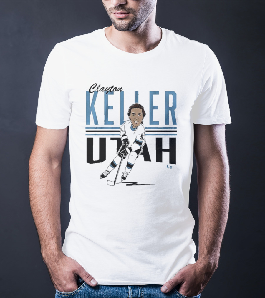 Clayton Keller Utah Center Ice Caricature T-Shirt