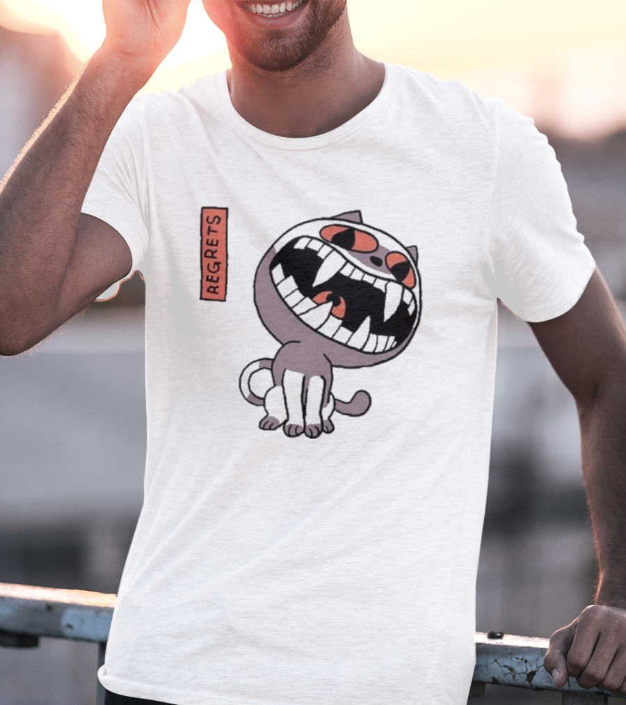 Herald Of Regrets Cartoon Cat Character T-Shirt