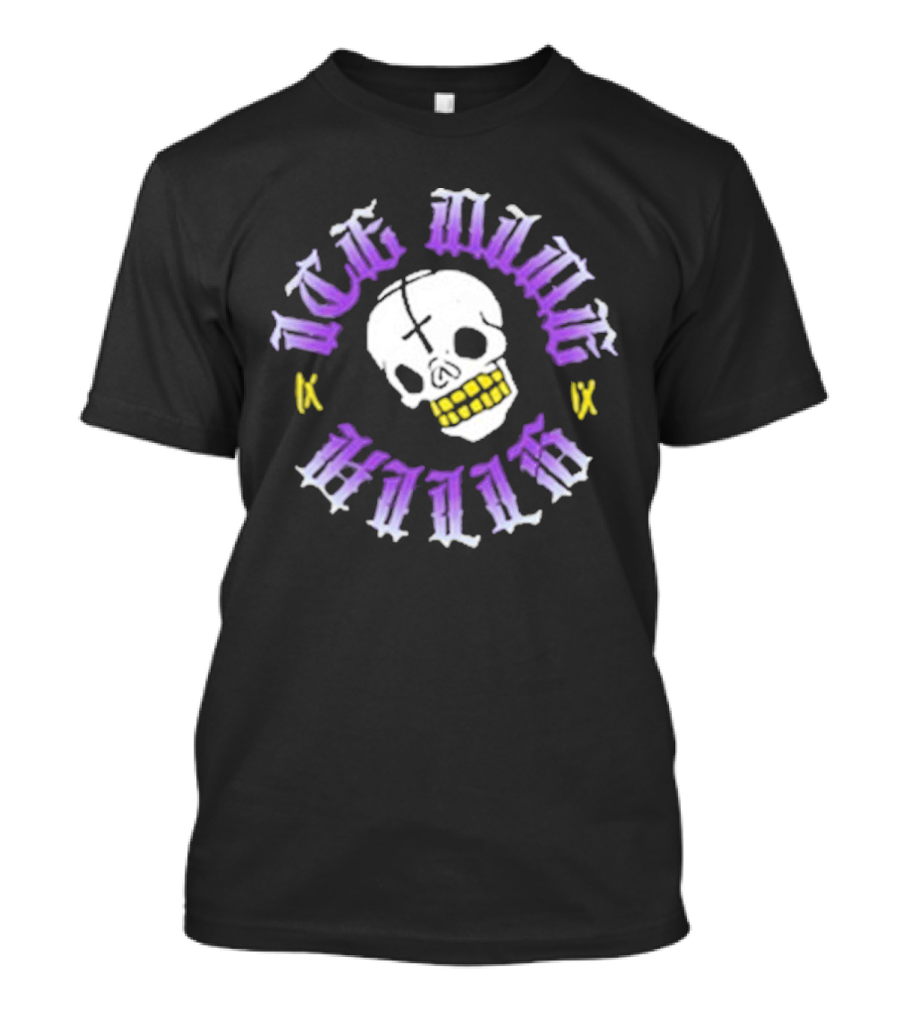 Ice Nine Kills Skull With Purple And Yellow Gothic Letters T-Shirt
