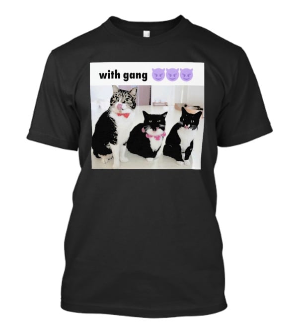 Unicouniuni3 With Gang Cat Devil Emoji Trio T-Shirt