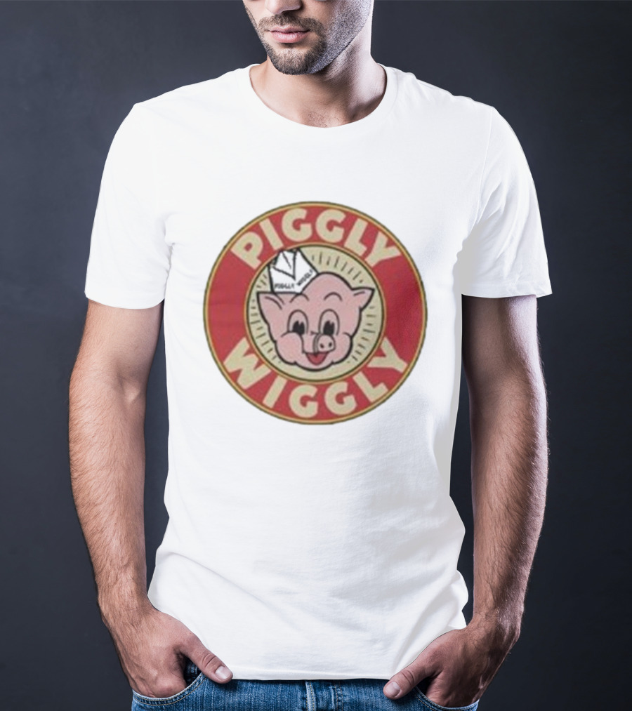 Piggly Wiggly Vintage Retro Logo Iconic Pig Image T-Shirt
