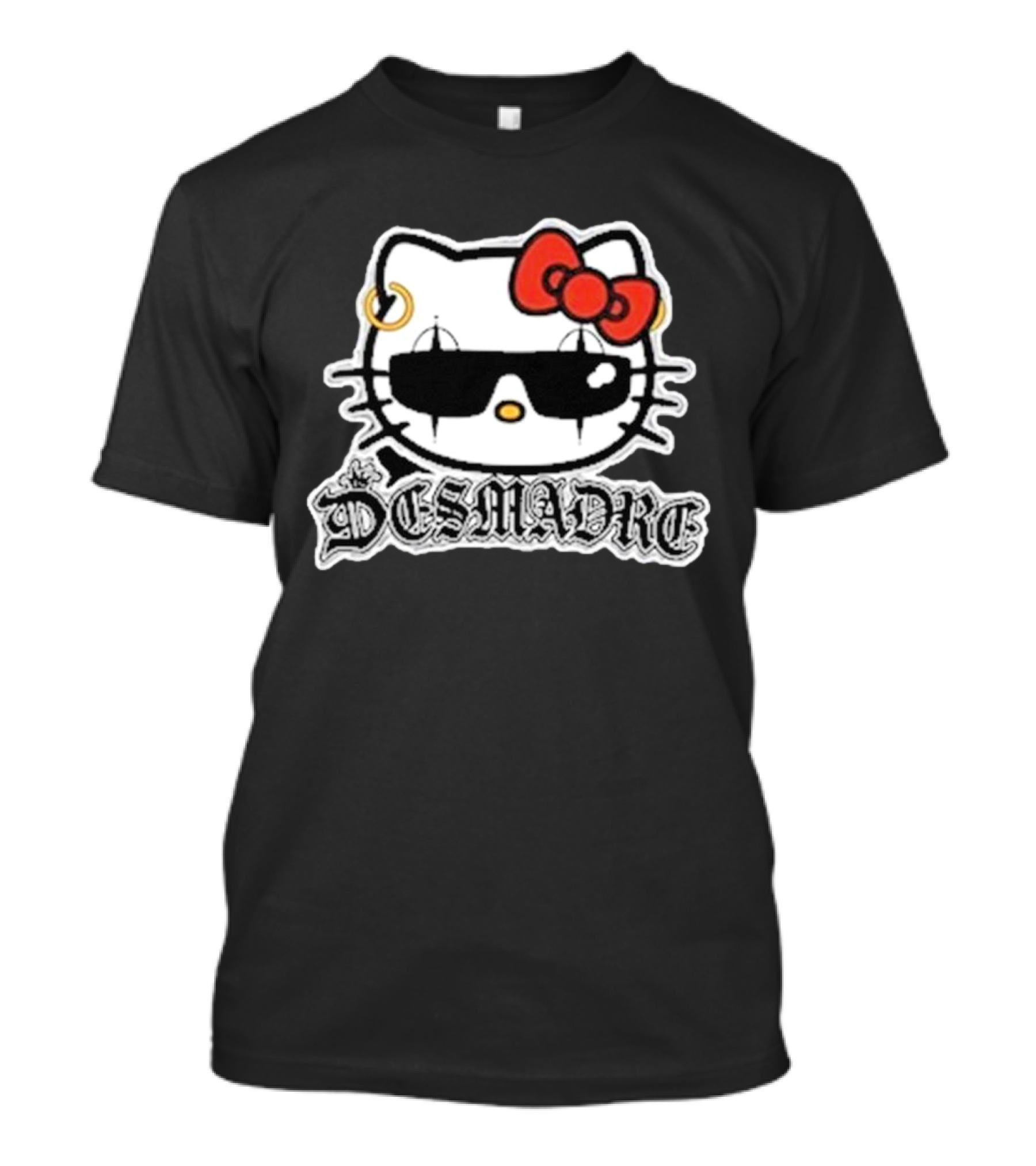 Desmadre Hello Kitty With Sunglasses And Gold Earring T-Shirt