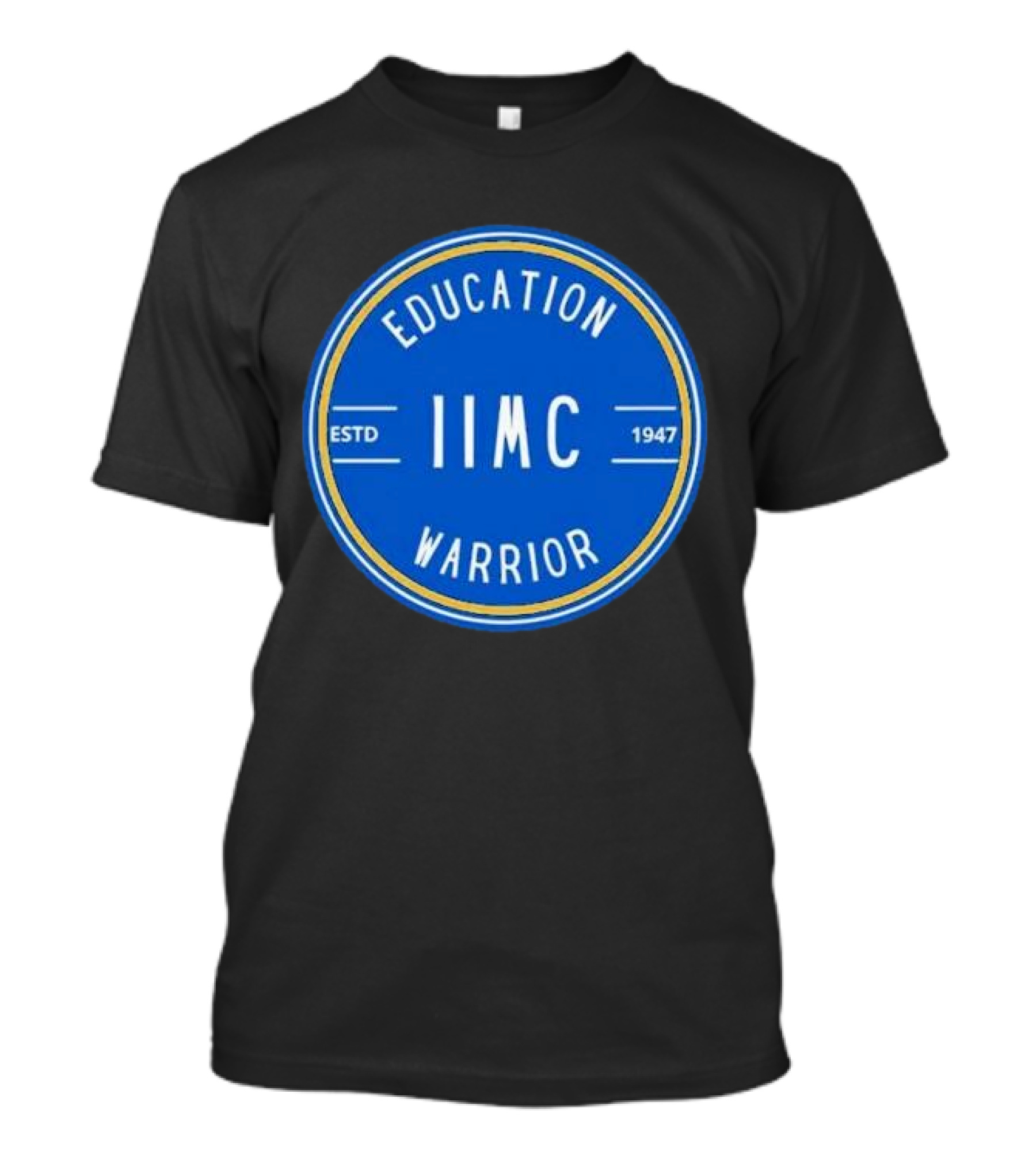 IIMC Education Warrior Estd 1947 Blue Emblem T-Shirt