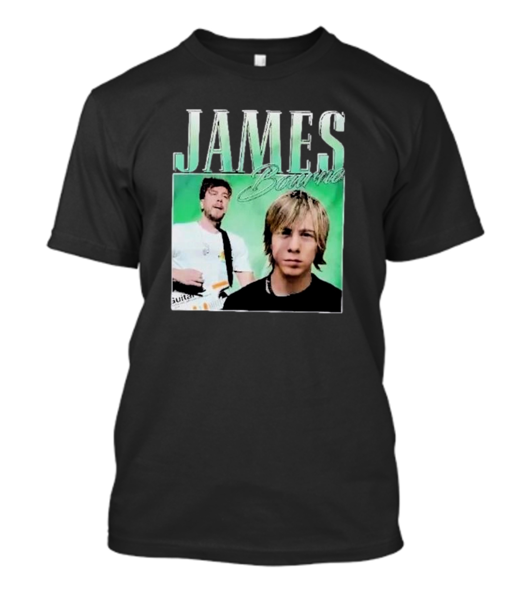 James Bourne Duo Musical Tribute Green Background T-Shirt