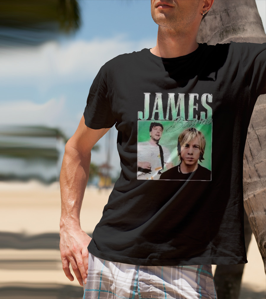 James Bourne Duo Musical Tribute Green Background T-Shirt