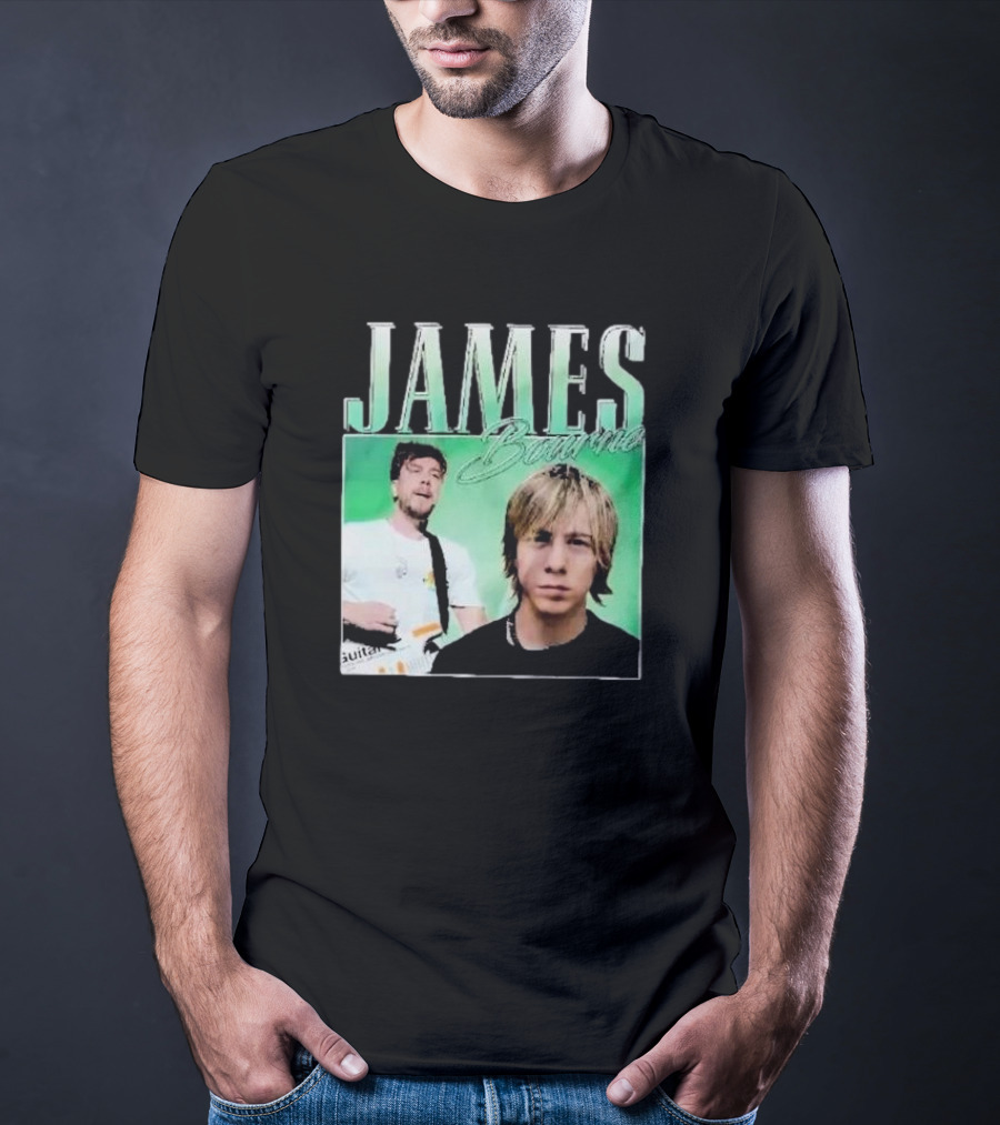 James Bourne Duo Musical Tribute Green Background T-Shirt