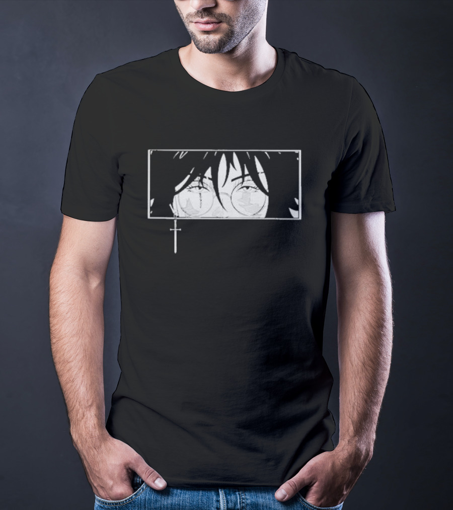 Mercy Zenin Maki Eyes Anime Manga Style Cross T-Shirt
