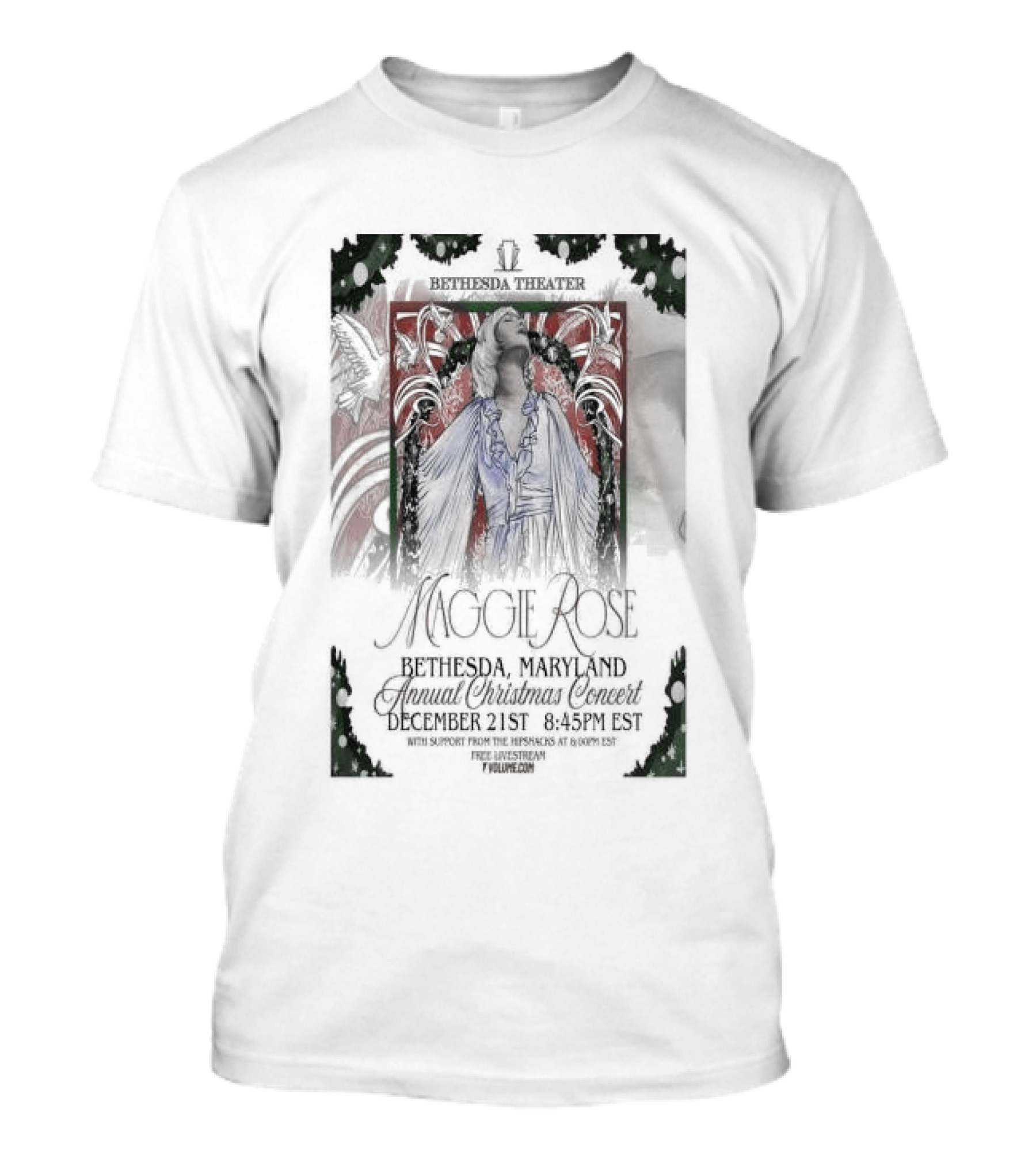 Bethesda Theater Maggie Rose Annual Christmas Concert December 21 Bethesda Maryland T-Shirt