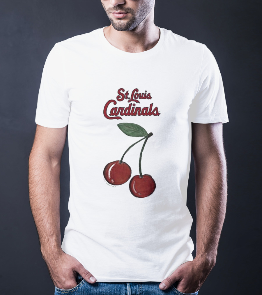 St. Louis Cardinals Cherries Baseball Team T-Shirt