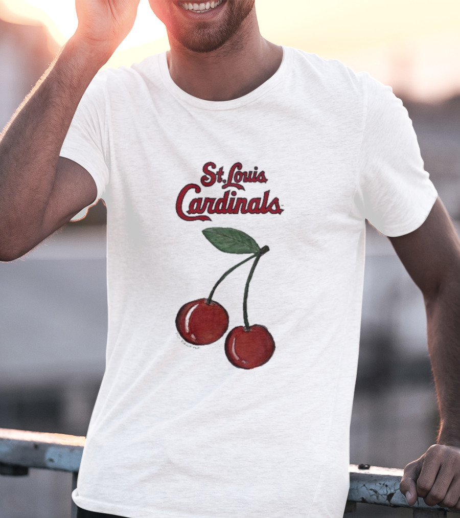 St. Louis Cardinals Cherries Baseball Team T-Shirt