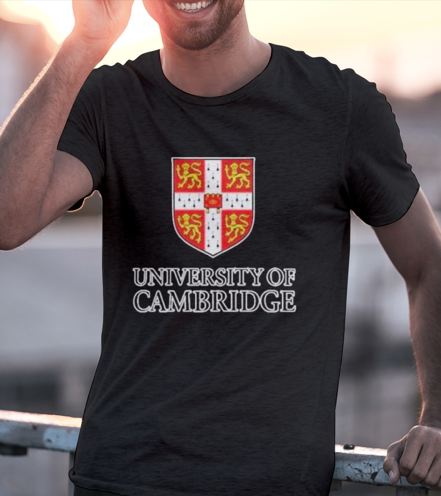 University Of Cambridge Emblem Crest With Lions And Cross T-Shirt