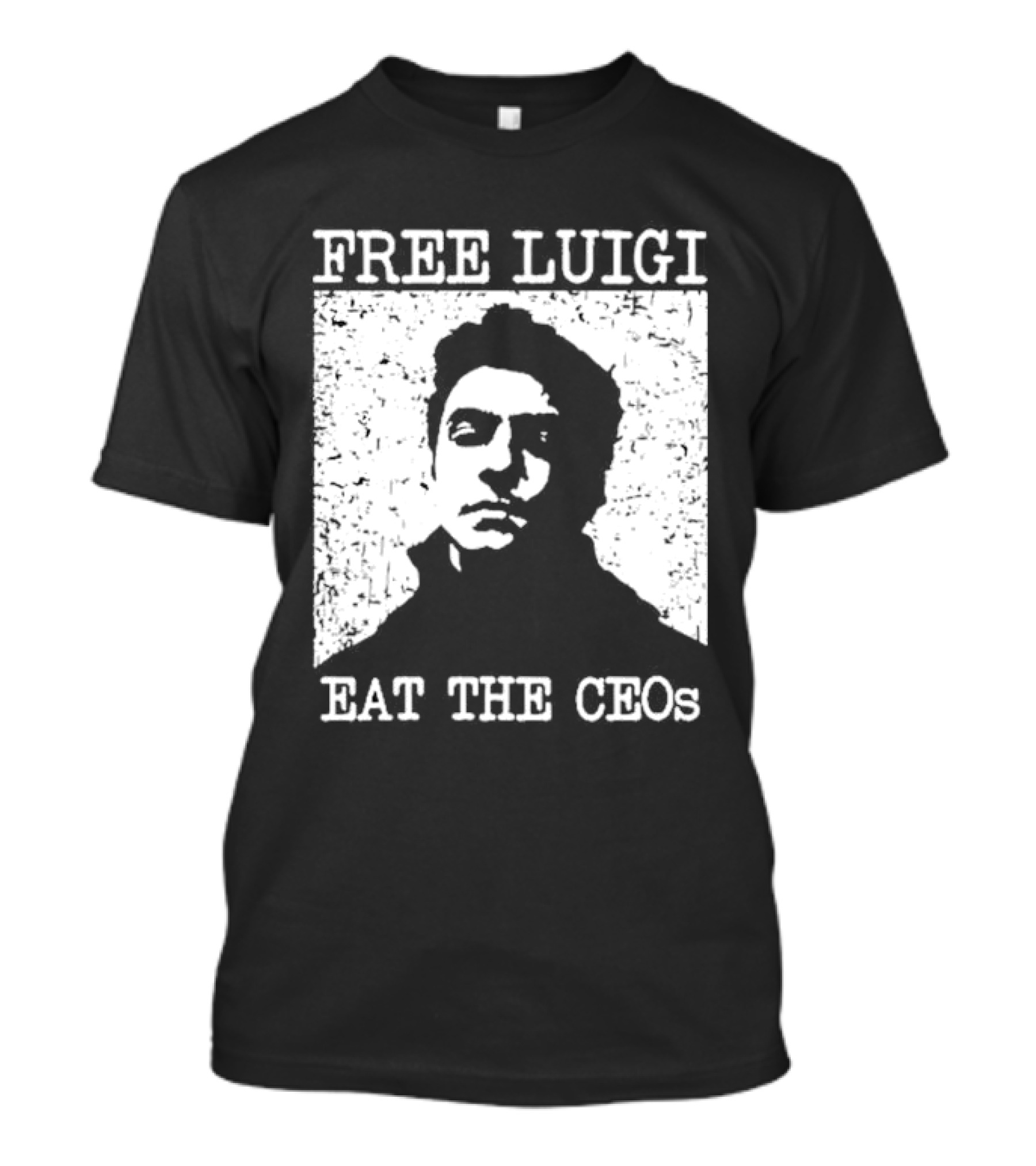 Free Luigi Eat The CEOs Stencil T-Shirt