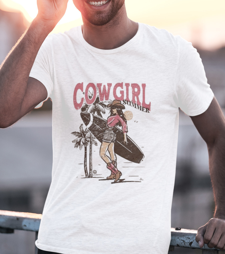 Cowgirl Summer Surfing Vibes T-Shirt