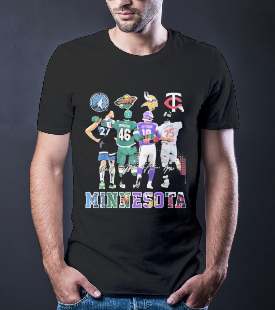 Minnesota Timberwolves Wild Vikings Twins Signature T-Shirt