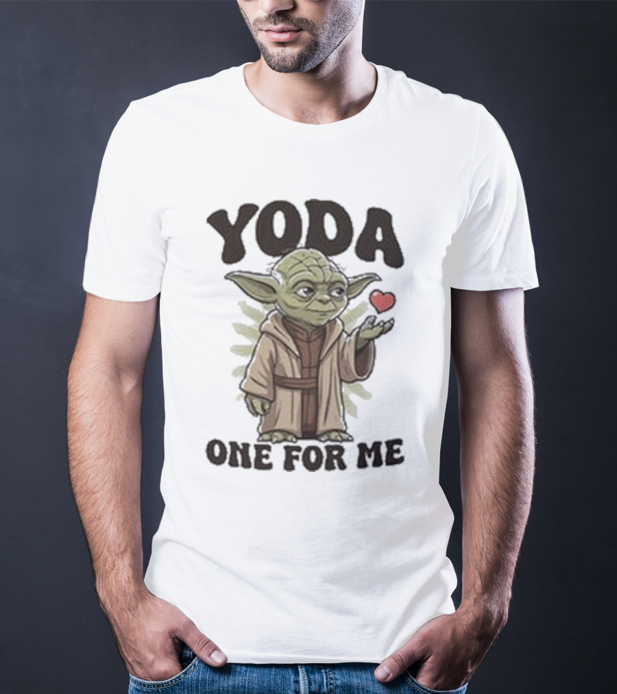Yoda One For Me Star Wars Valentine's Day Message With Heart T-Shirt