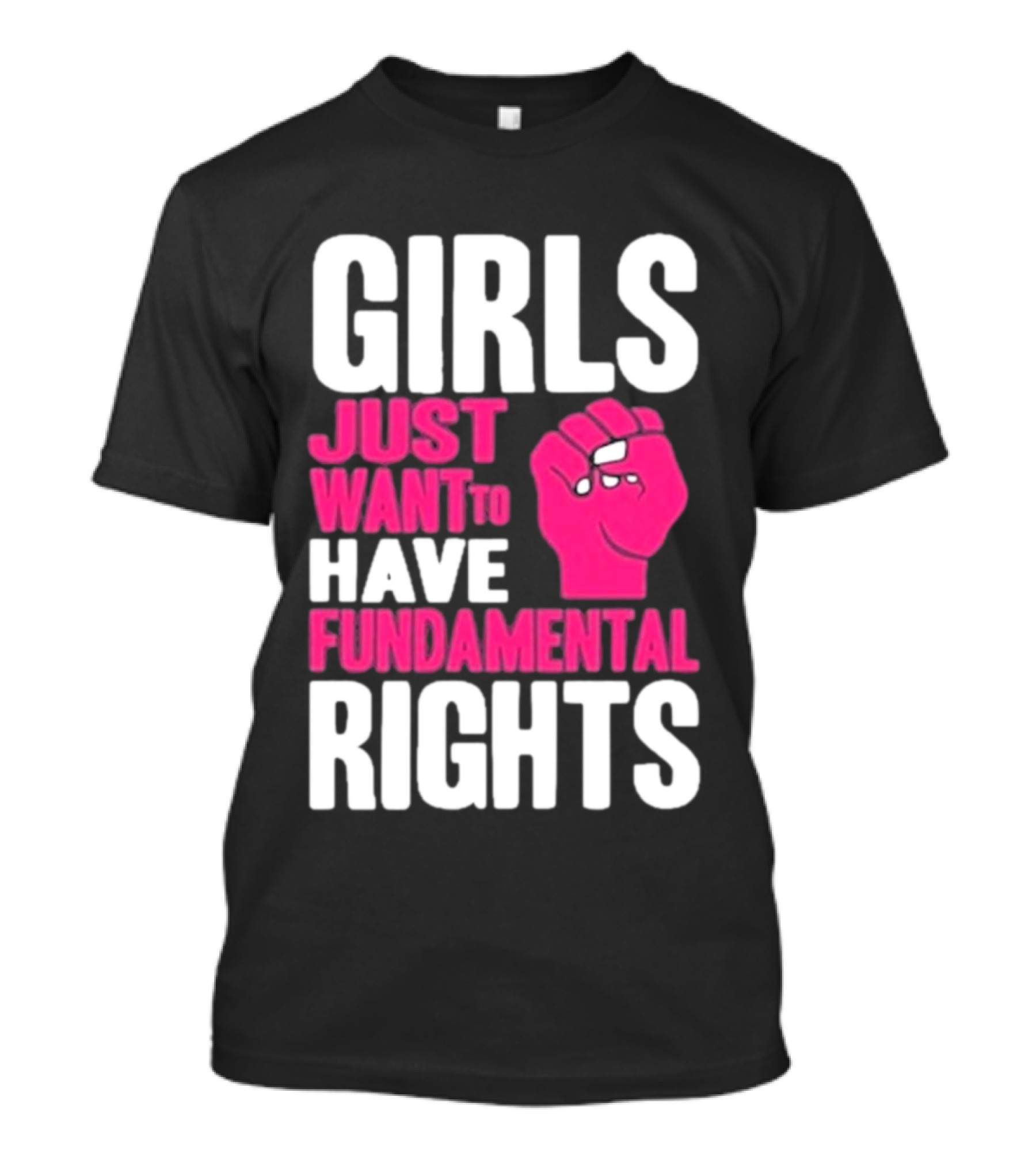 Cyndi Lauper Girls Just Want To Have Fundamental Rights Raised Fist Empowerment T-Shirt
