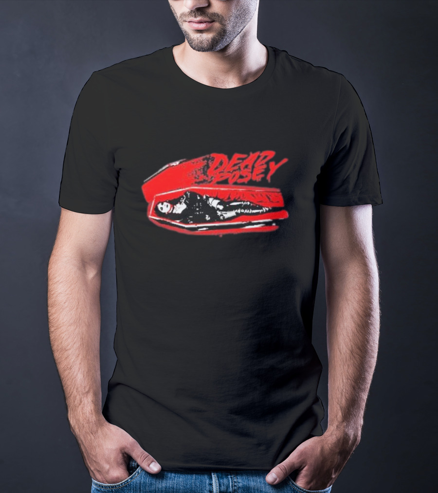 Dead Posey Coffin Red And Black Rock T-Shirt
