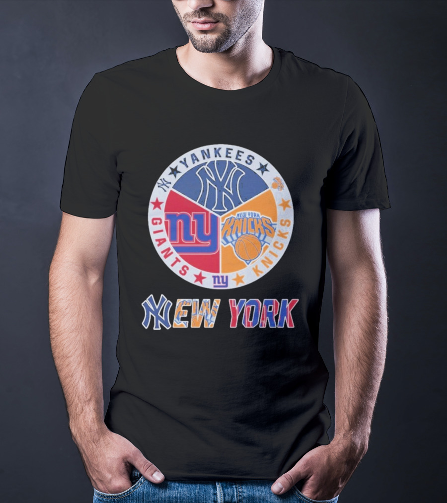 Yankees Giants Knicks New York Sports Teams T-Shirt