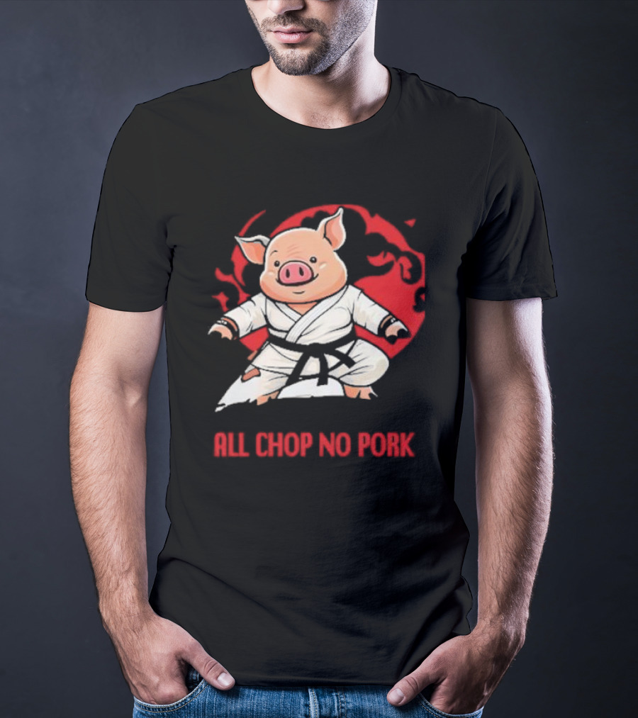 Wrestling Observer Figure Four Weekly All Chop No Pork Karate Pig T-Shirt