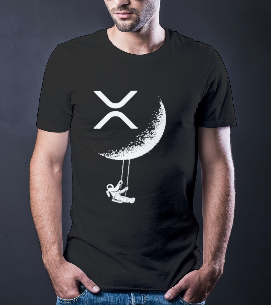 X-Moon Astronaut Swinging Beneath Lyndsey Wearing's Symbolic T-Shirt