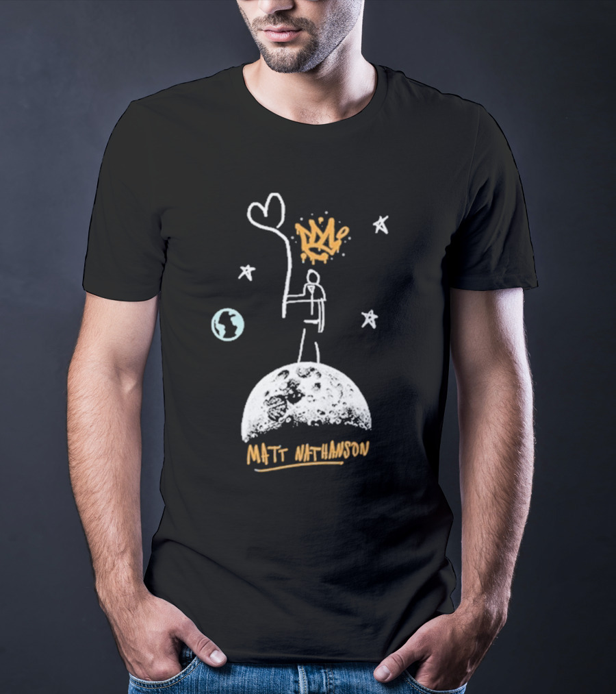 Matt Nathanson King Of Unsimple Moon Art With Earth And Crown T-Shirt