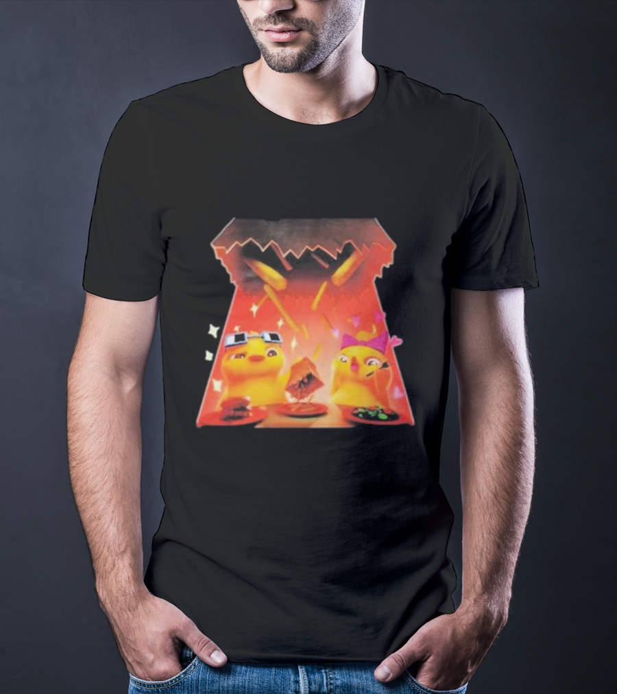 Quack And Lola Love For Food Adventure With Fries And Burgers T-Shirt