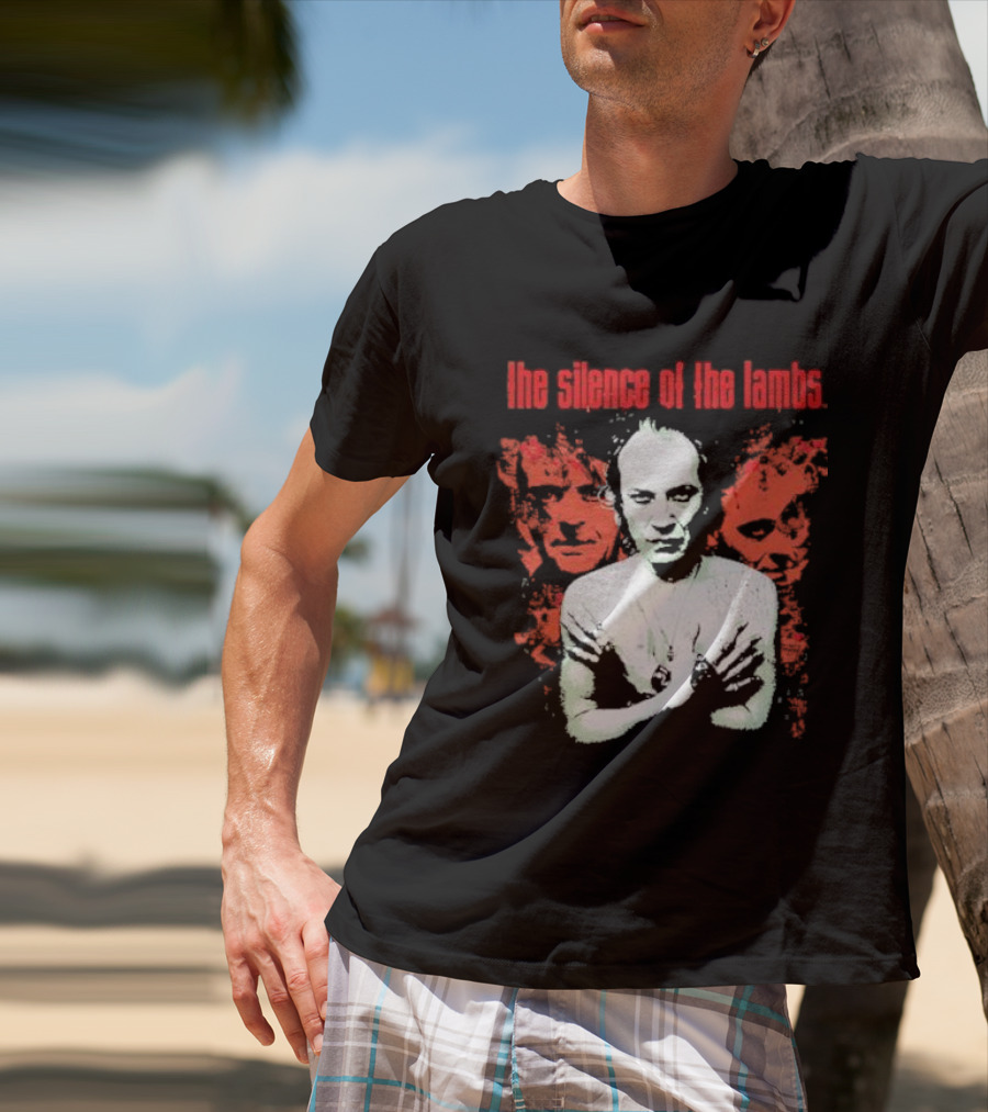 The Silence Of The Lambs Red Faces White Figure T-Shirt