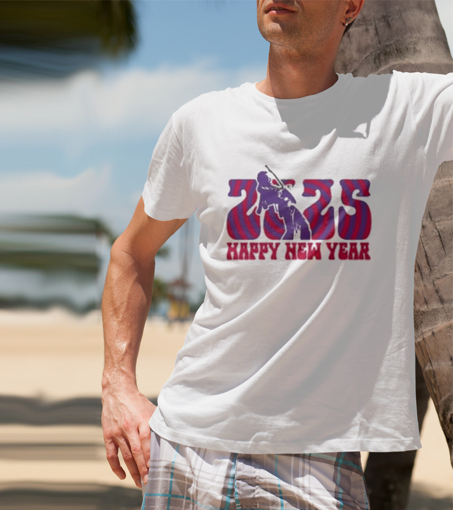 Jimi Hendrix 2025 Happy New Year T-Shirt