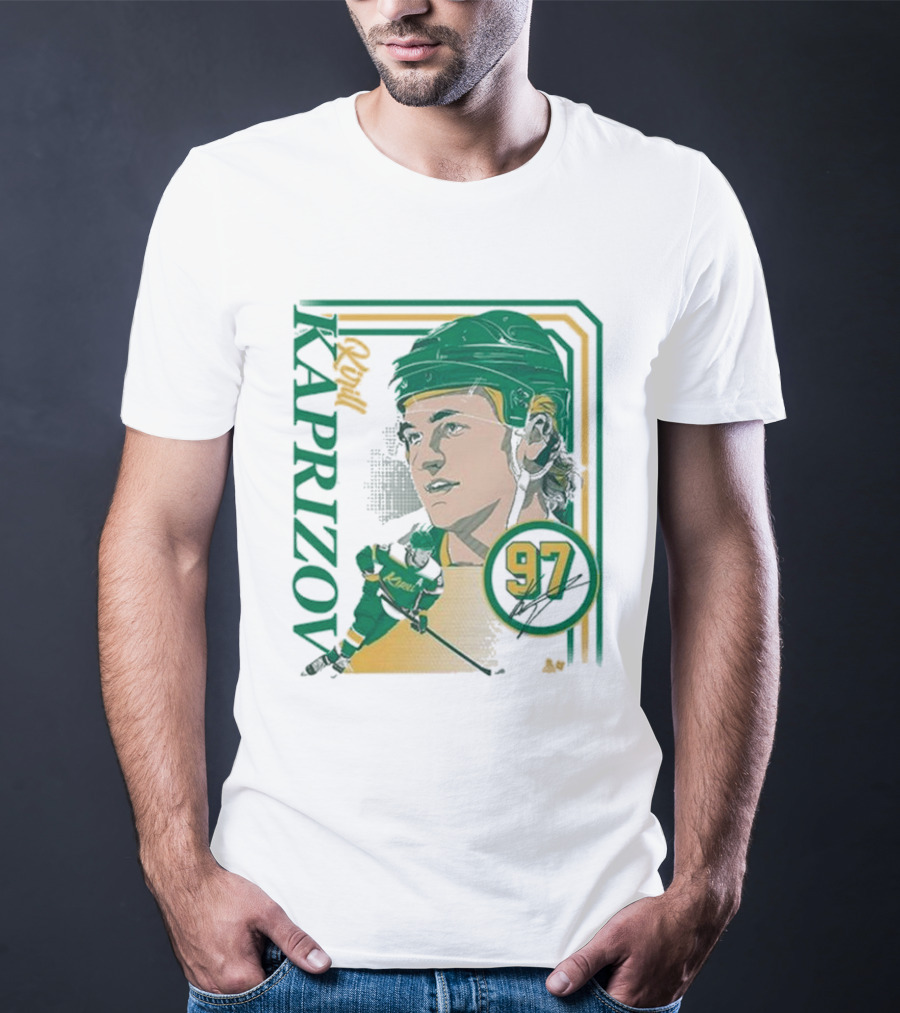 Kirill Kaprizov 97 Iconic Collage Frame T-Shirt