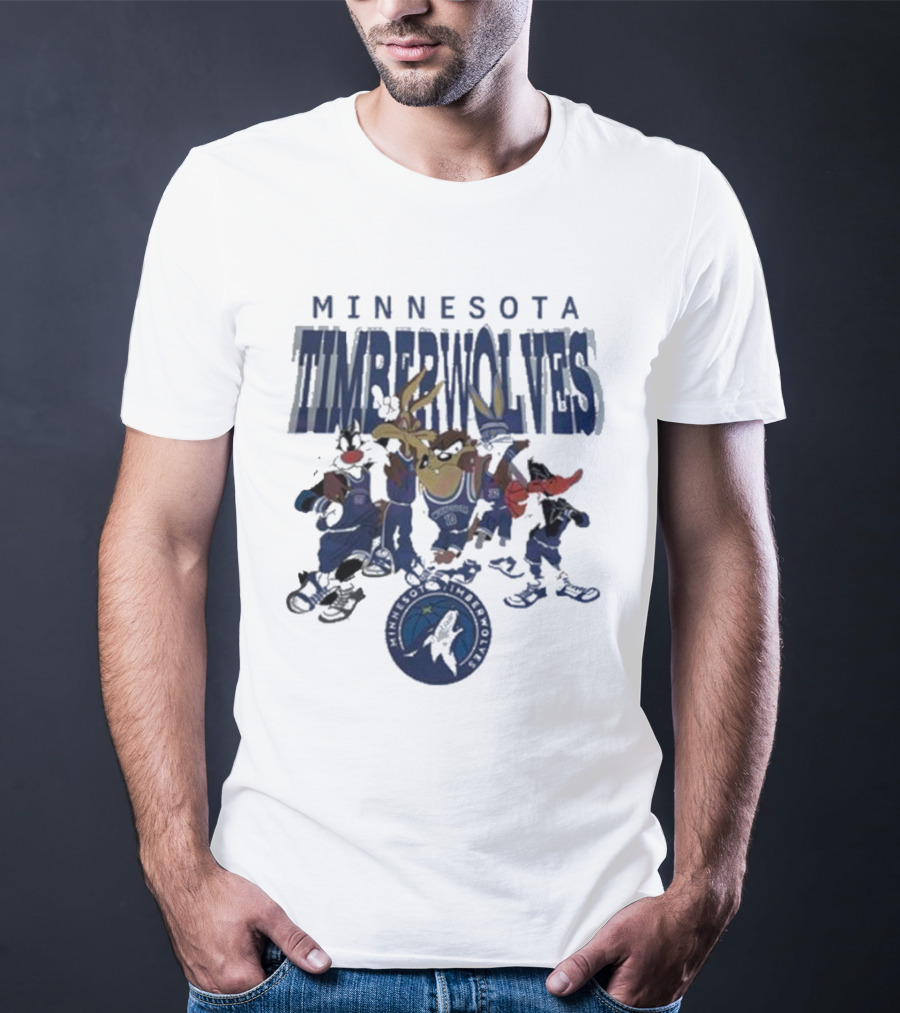 Minnesota Timberwolves NBA Basketball Featuring Looney Tunes Characters T-Shirt