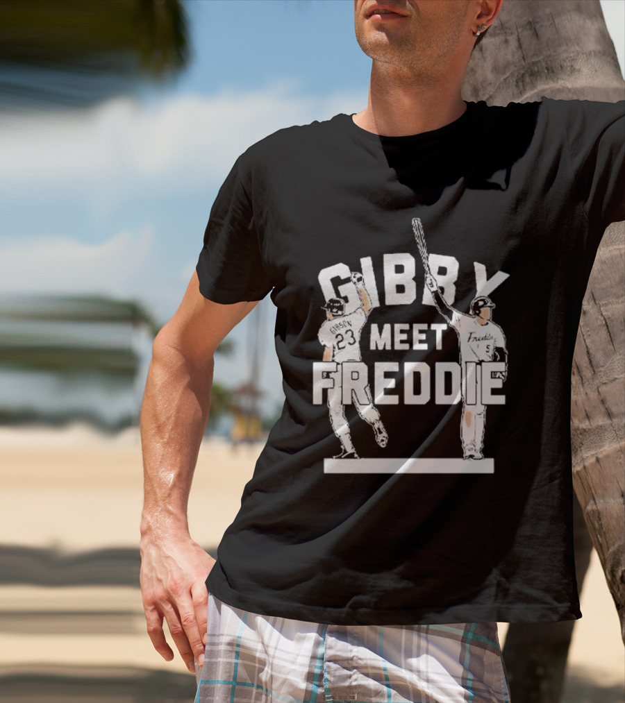 Gibby Meet Freddie Los Angeles Dodgers Baseball Moment T-Shirt