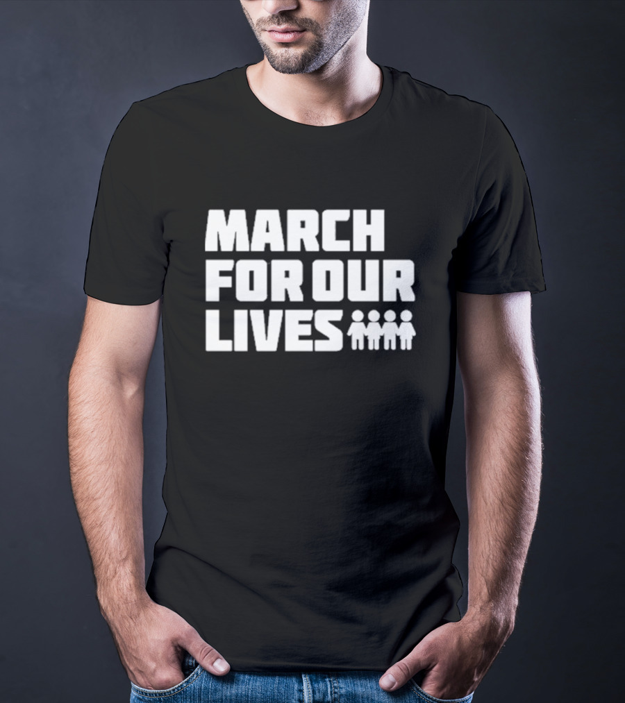 David Hogg March For Our Lives Text And Figures T-Shirt