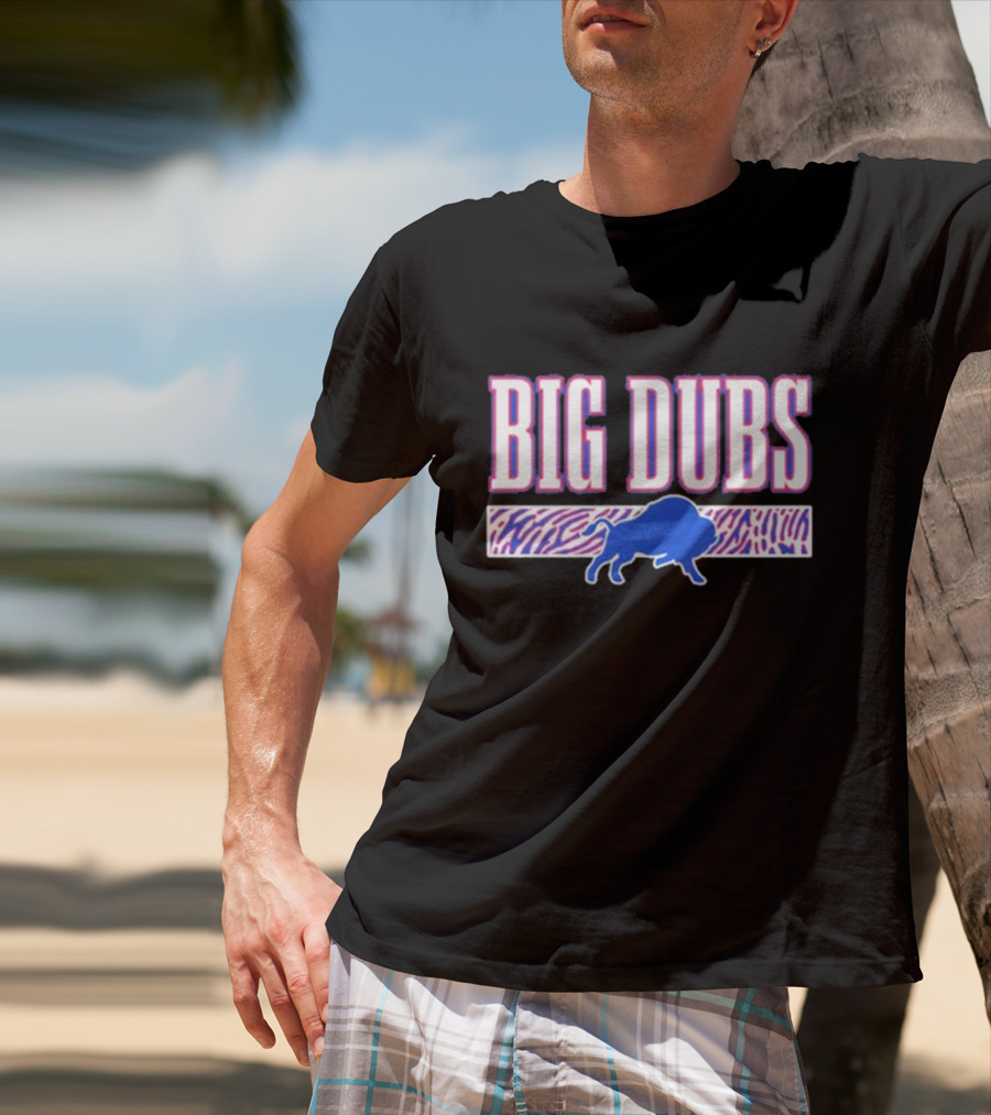 26 S Buffalo Big Dubs Blue Buffalo Zebra Print T-Shirt