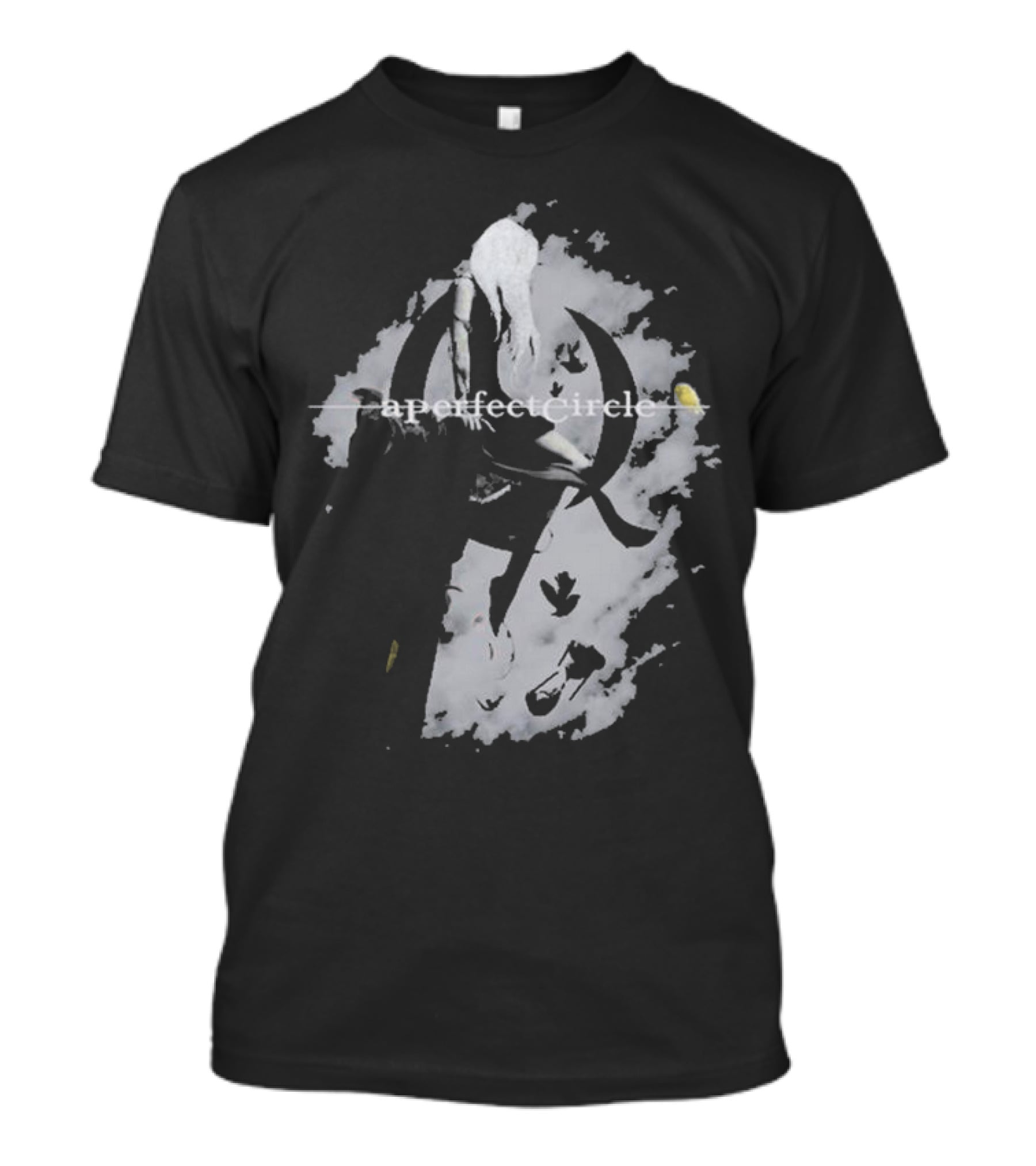 A Perfect Circle Grunge Style Angel Figure With Crescent T-Shirt