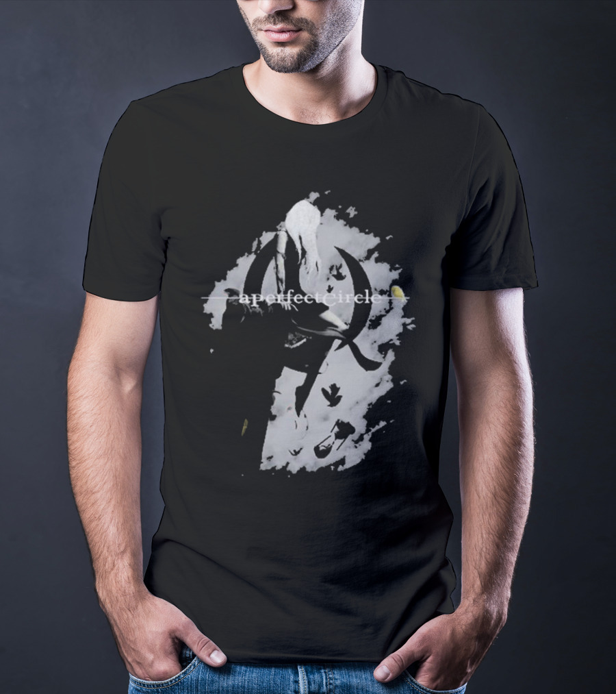 A Perfect Circle Grunge Style Angel Figure With Crescent T-Shirt