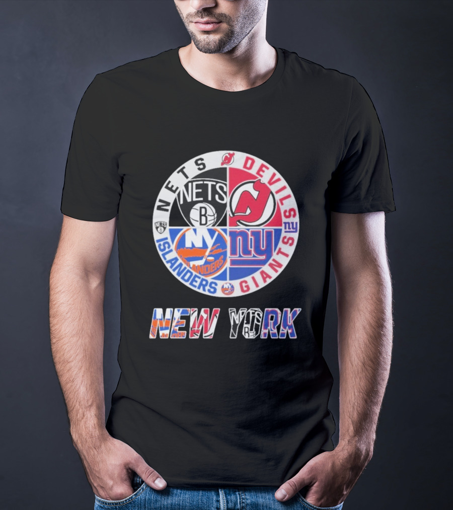 Brooklyn Nets New Jersey Devils New York Islanders New York Giants New York T-Shirt