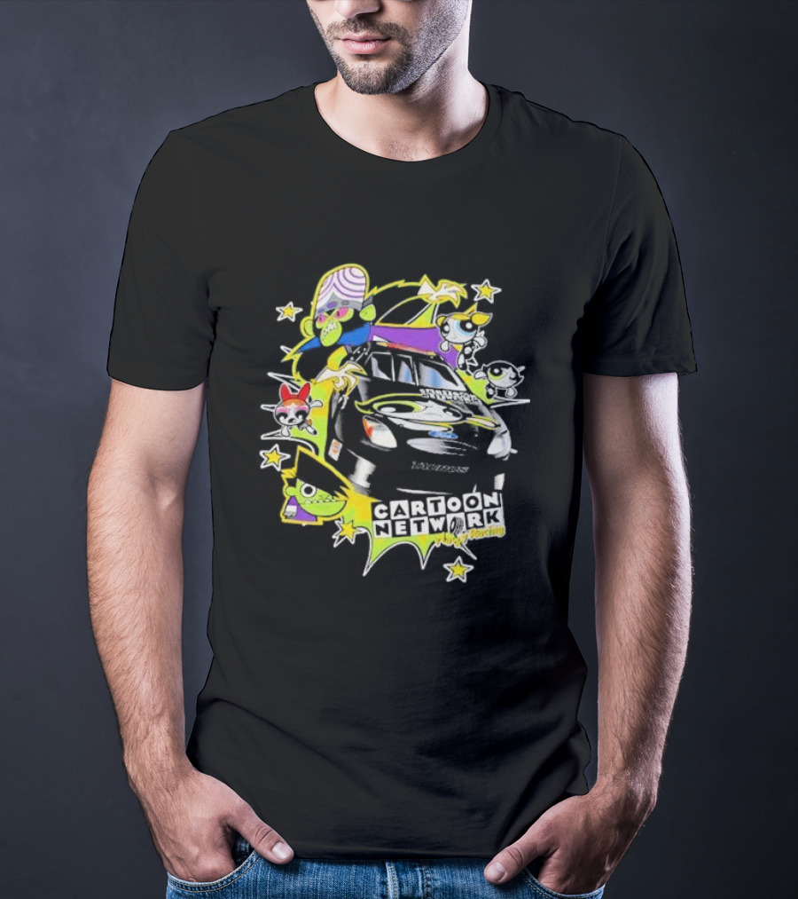 Cartoon Network Wacky Racing Powerpuff Mojo Jojo Racing Car T-Shirt