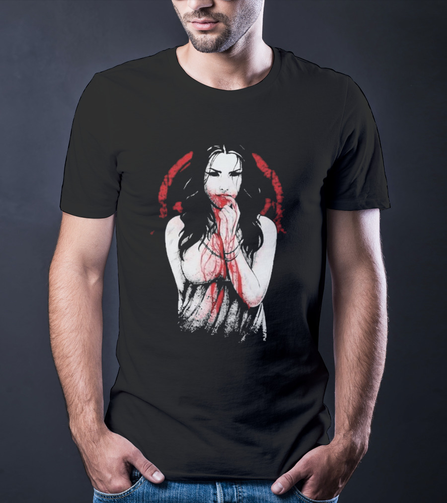 Electric Callboy Eat Me Alive Bloody Woman In Red And Black T-Shirt