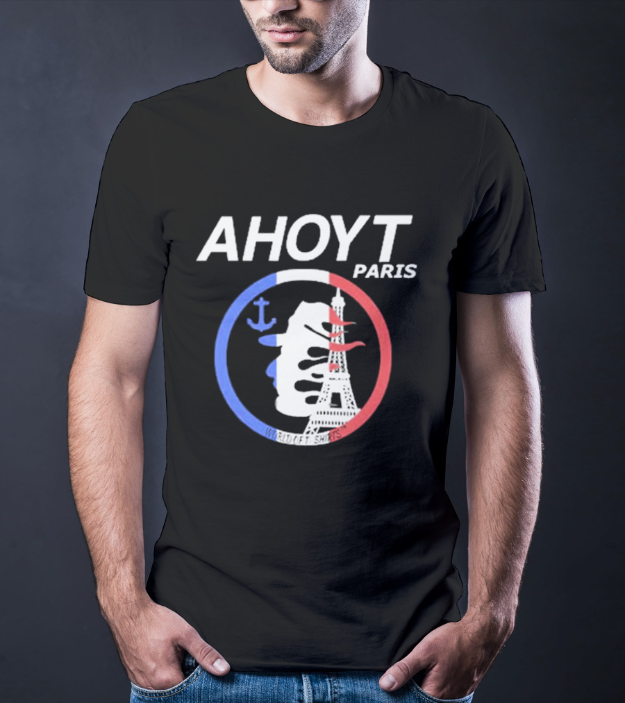 Ahoyt Paris Anchor Eiffel Tower Red Blue Circle No Budget Pirates T-Shirt