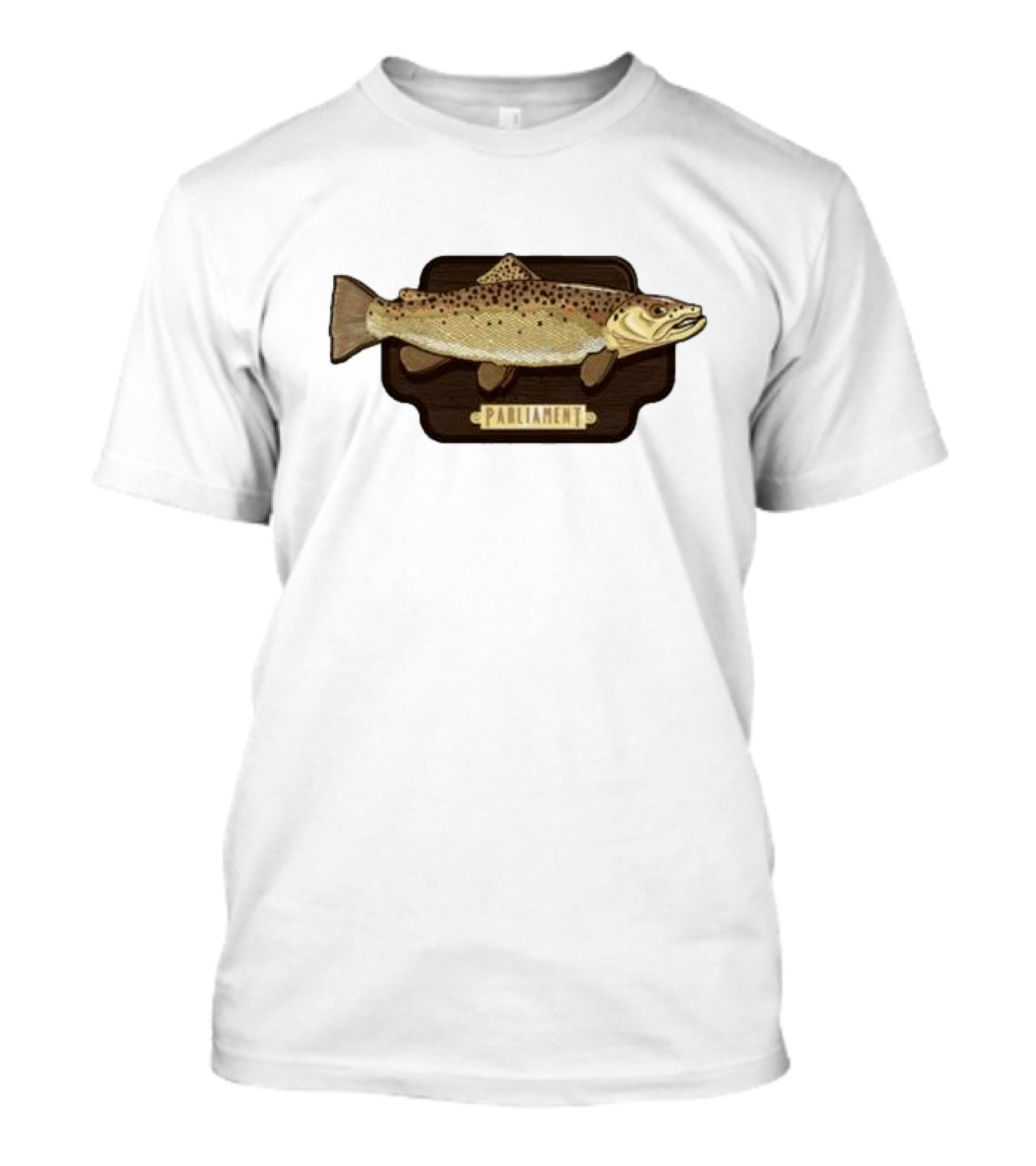 Parliament Brown Trout Fish Plaque T-Shirt
