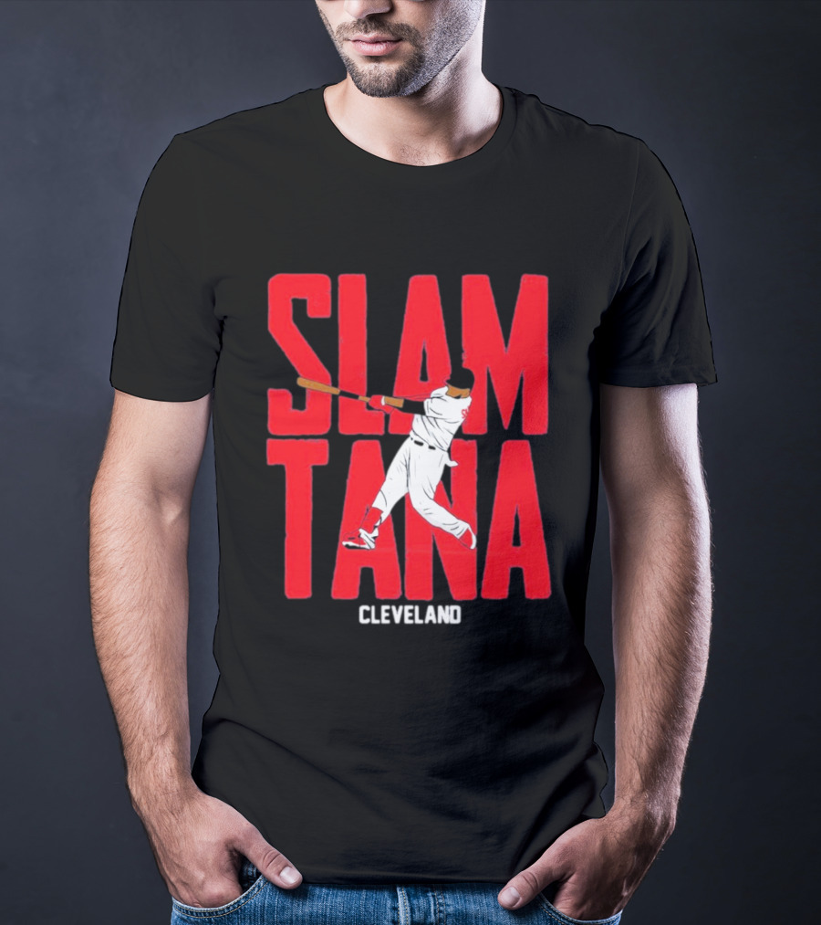 Carlos Santana Cleveland Baseball Slamtana Player T-Shirt