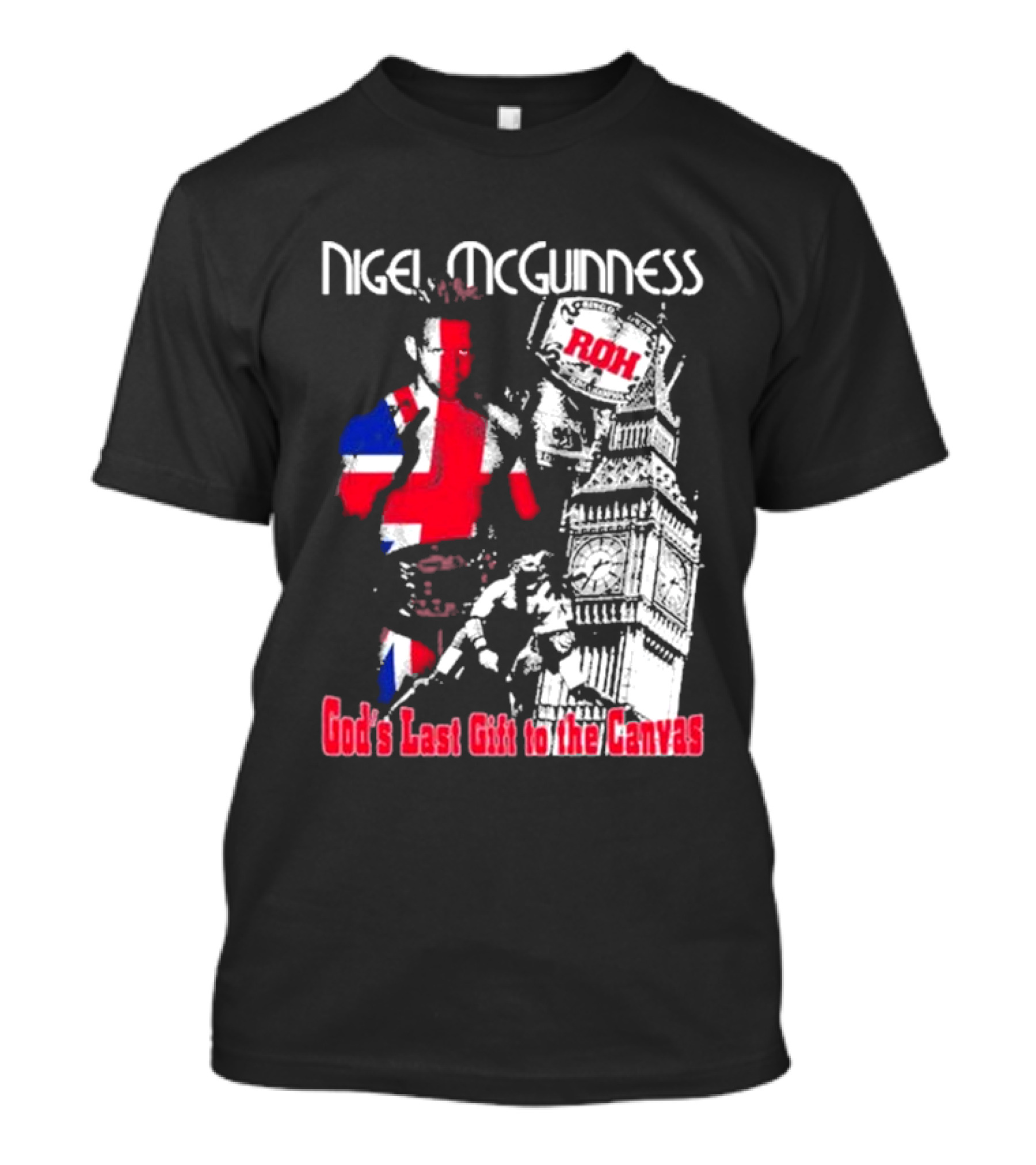 Nigel McGuinness ROH God's Last Gift To The Canvas Union Jack Big Ben T-Shirt