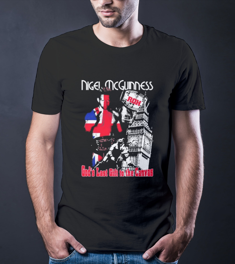 Nigel McGuinness ROH God's Last Gift To The Canvas Union Jack Big Ben T-Shirt