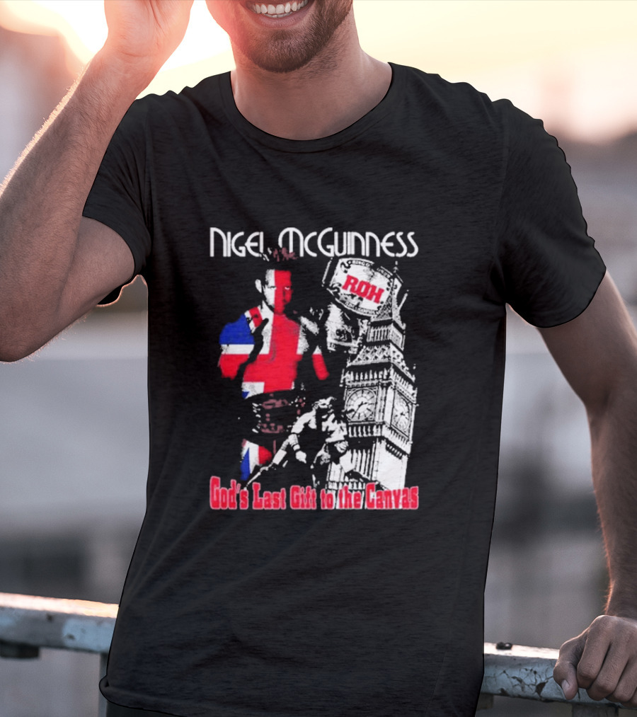 Nigel McGuinness ROH God's Last Gift To The Canvas Union Jack Big Ben T-Shirt