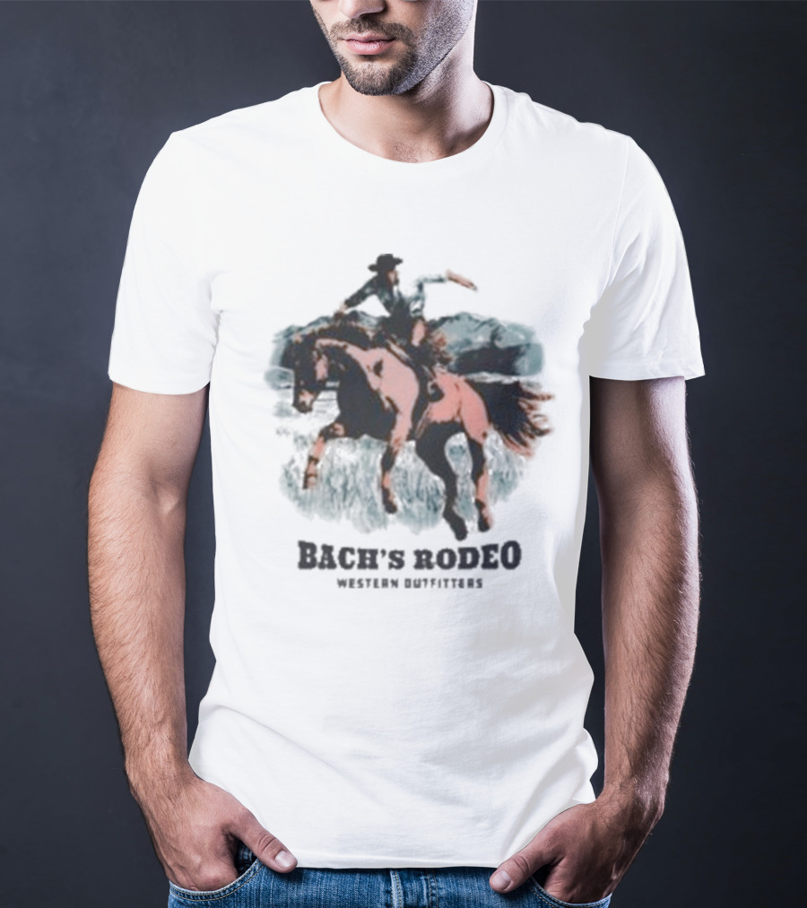 Bach’s Rodeo Western Outfitters Cowboy Horse Adventure T-Shirt